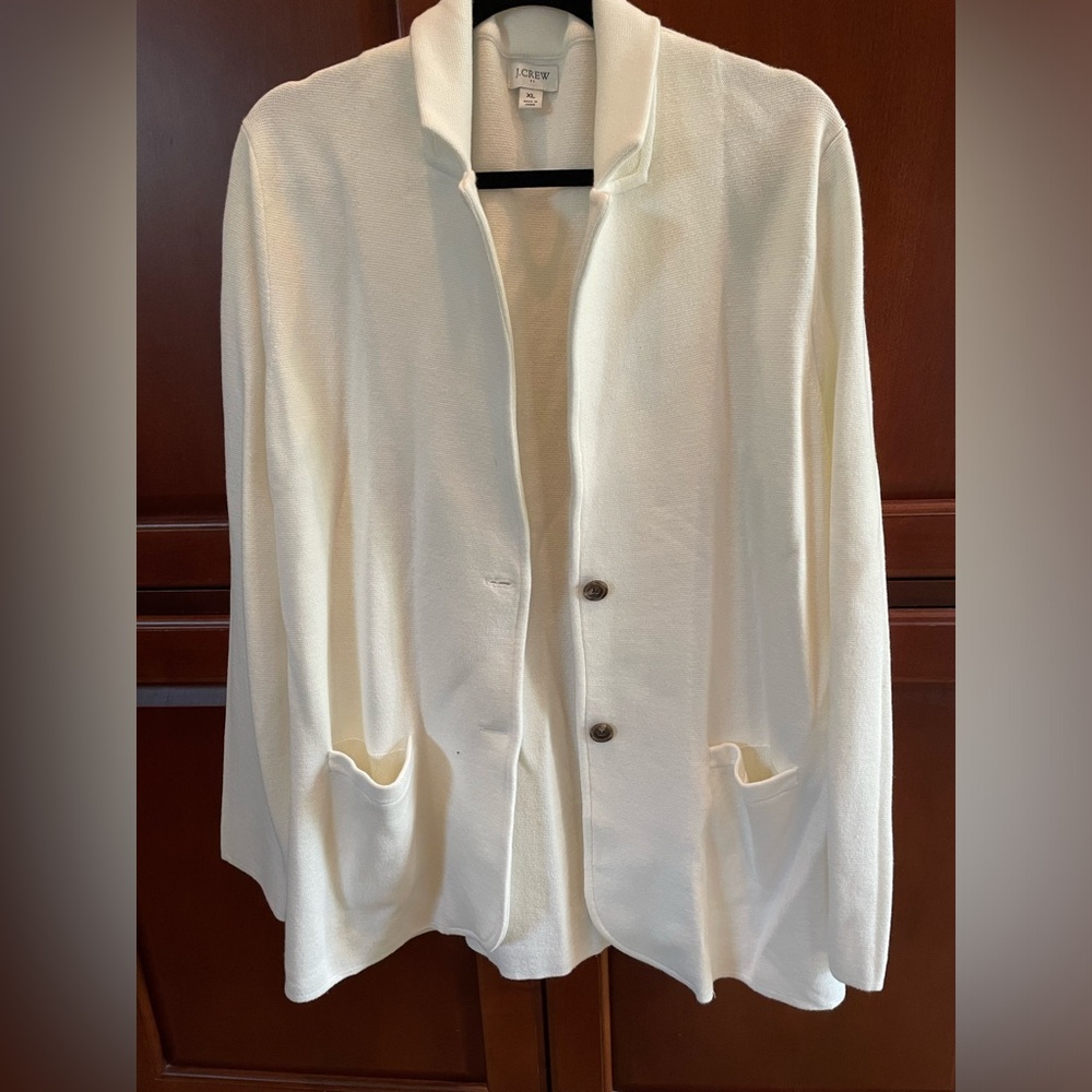 Jcrew Ivory Sweater Blazer NWOT